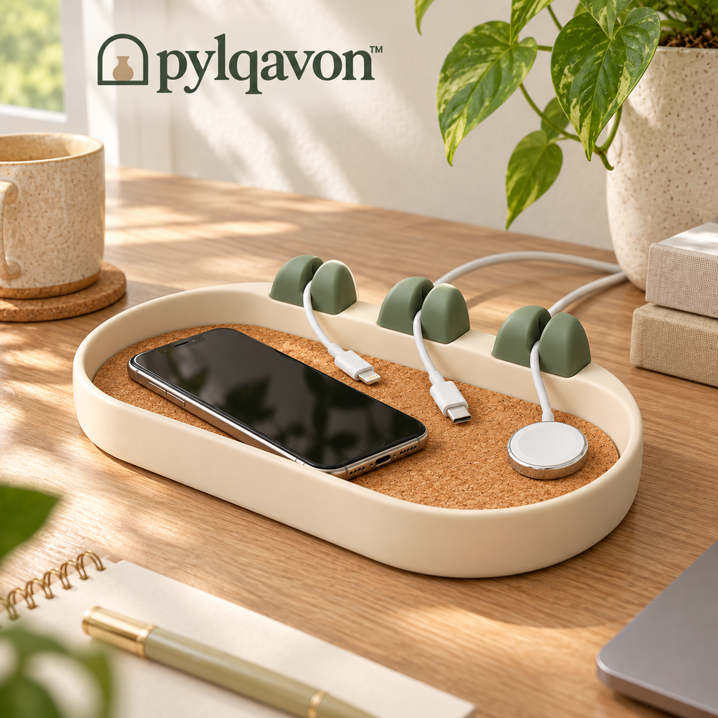 Pylqavon™ CablePetal Desk Valet