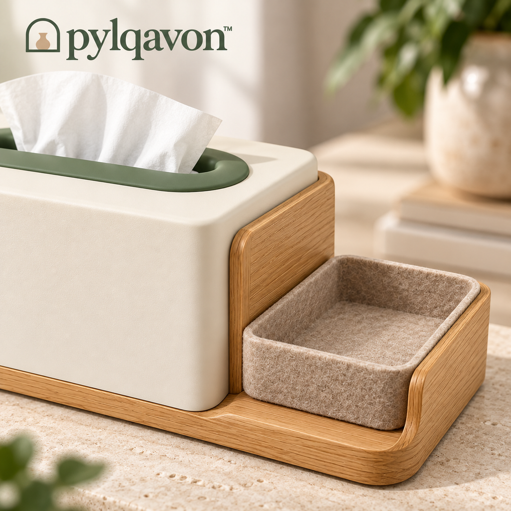 Pylqavon™ TissueTerrace Table Organizer